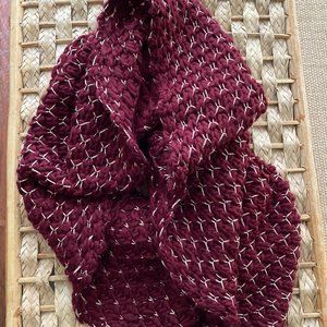 Mix It Burgundy & Gold Infinity Scarf